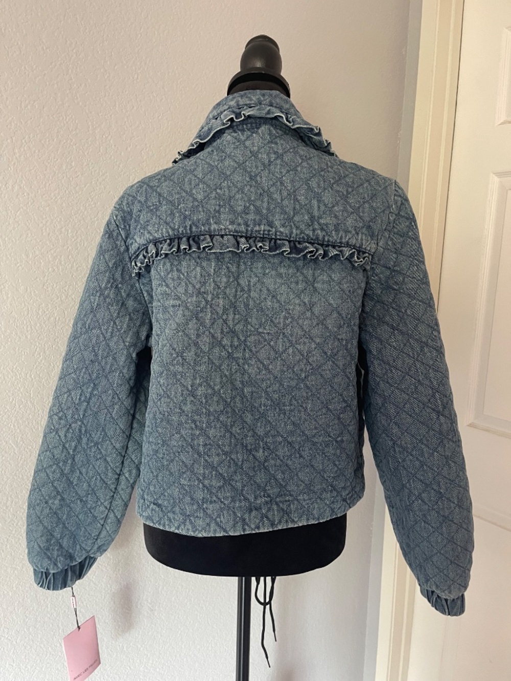 Maura Bow-Tie Denim Jacket by Avec Les Filles - Picture 4 of 7